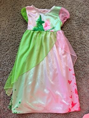 Disney Wicked Pink and Lime Green Girls Nightgown Dress